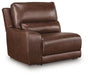 DeepWakes Reclining Sectional with Storage Console - Plourde Furniture Co (Caribou, ME)