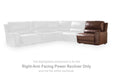 DeepWakes Reclining Sectional with Storage Console - Plourde Furniture Co (Caribou, ME)