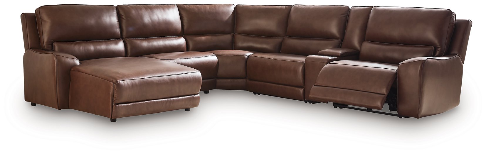 DeepWakes Power Reclining Sectional with Chaise - Plourde Furniture Co (Caribou, ME)