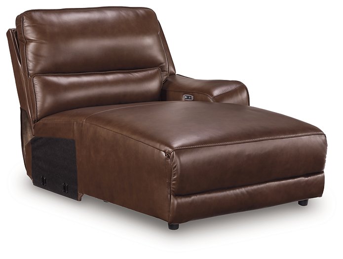 DeepWakes Power Reclining Sectional with Chaise - Plourde Furniture Co (Caribou, ME)