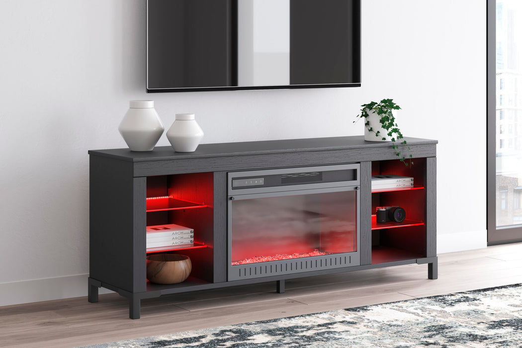 Cayberry 60" TV Stand with Electric Fireplace - Plourde Furniture Co (Caribou, ME)