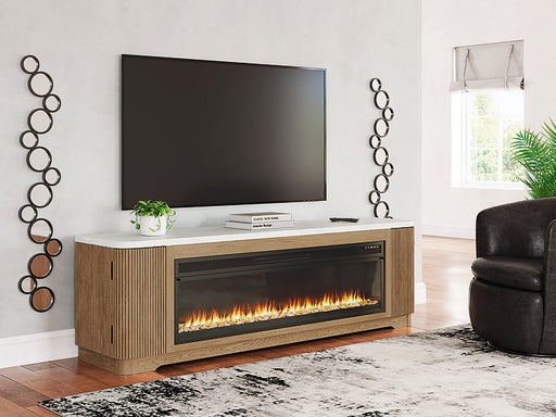 Camdill 80" TV Stand with Electric Fireplace - Plourde Furniture Co (Caribou, ME)