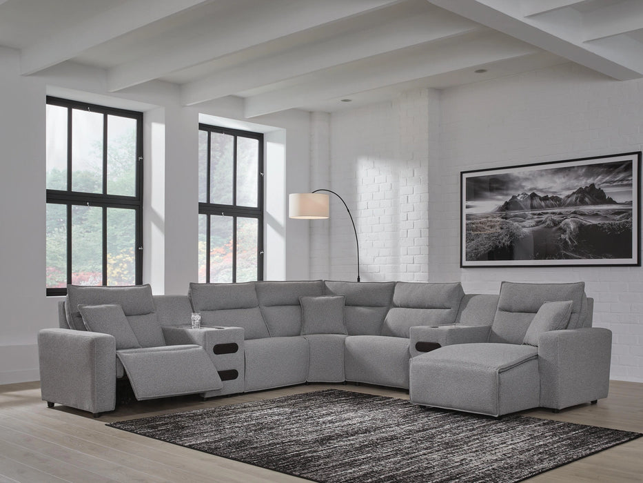 Modmax II Power Reclining Sectional with Chaise and Audio Consoles