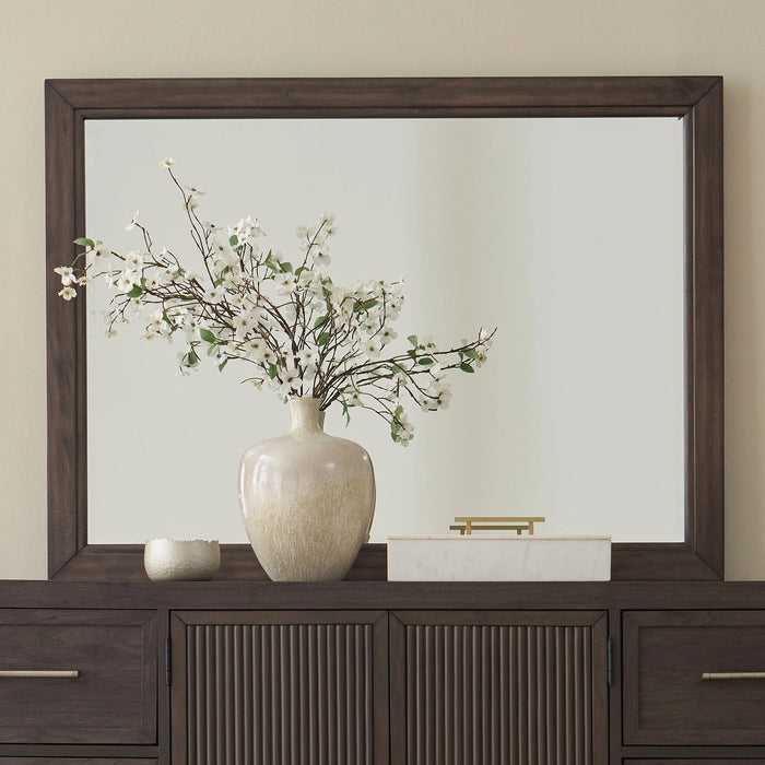 Modern Edge Landscape Mirror in Caffe image