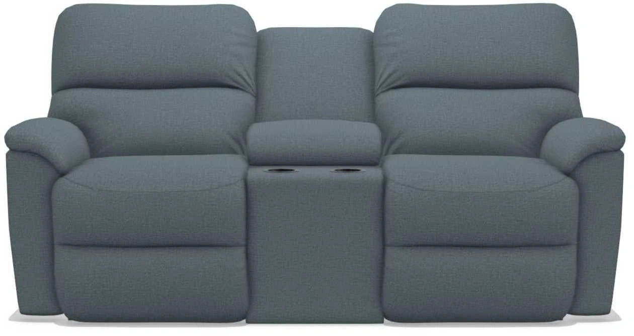 La-Z-Boy Brooks Denim Power Reclining Loveseat with Headrest and Console