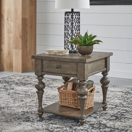 Americana Farmhouse End Table in Dusty Taupe image