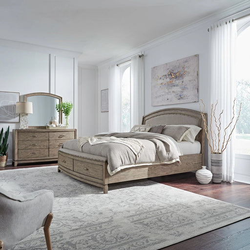 Avalon King Uph Storage Bed, Dresser & Mirror image