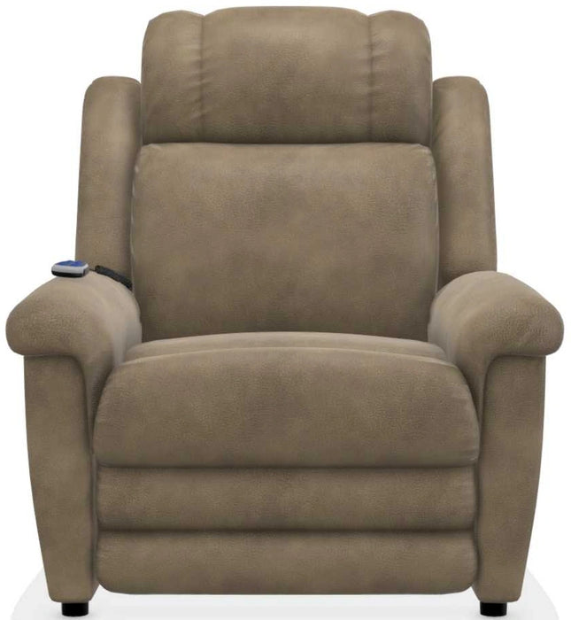 La-Z-Boy Clayton Mushroom Gold Power Lift Recliner with Massage and Heat