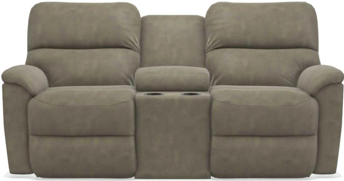 La-Z-Boy Brooks Charcoal Reclining Loveseat With Console