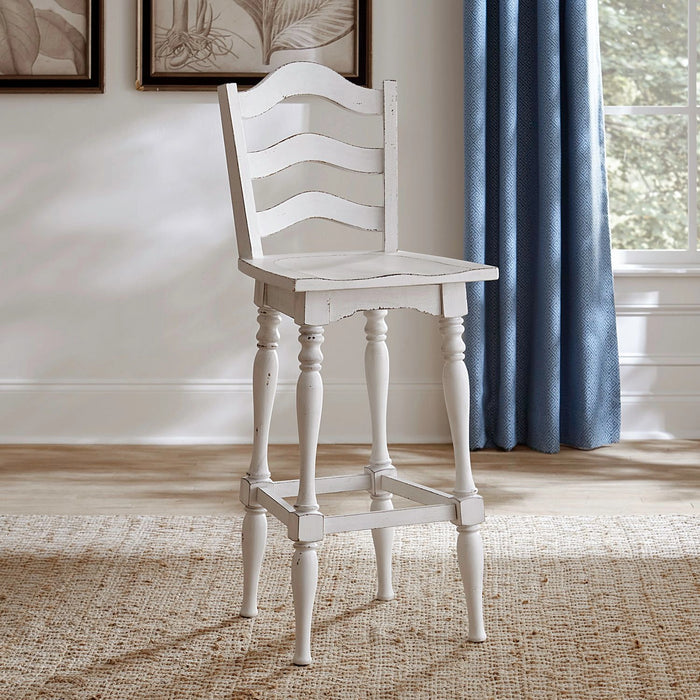 Magnolia Manor Ladderback Swivel Bar Stool image