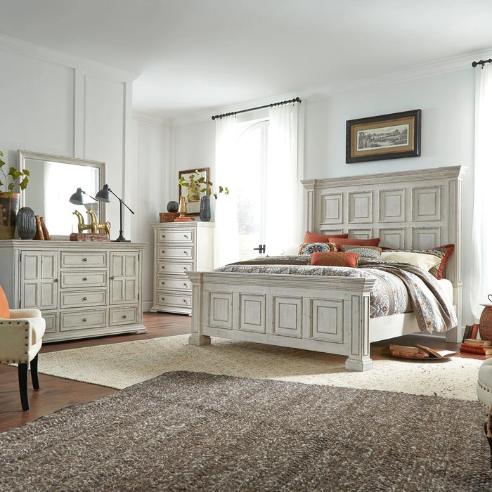 Big Valley King Panel Bed, Dresser & Mirror, Chest image