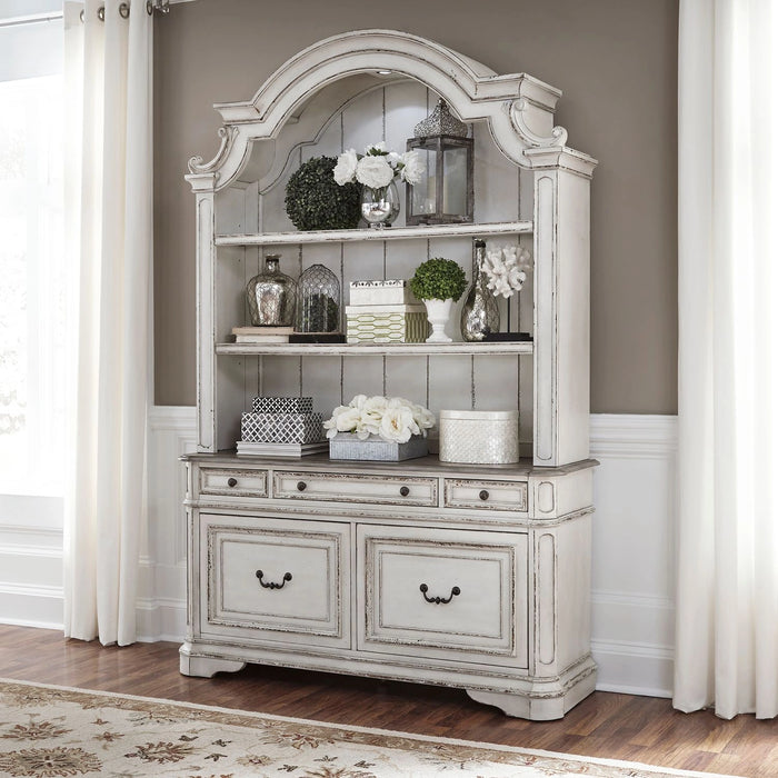 Magnolia Manor Opt Credenza & Hutch image
