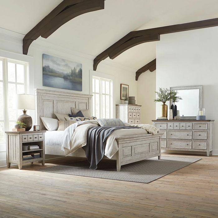 Heartland King Panel Bed, Dresser & Mirror, Chest, Night Stand image