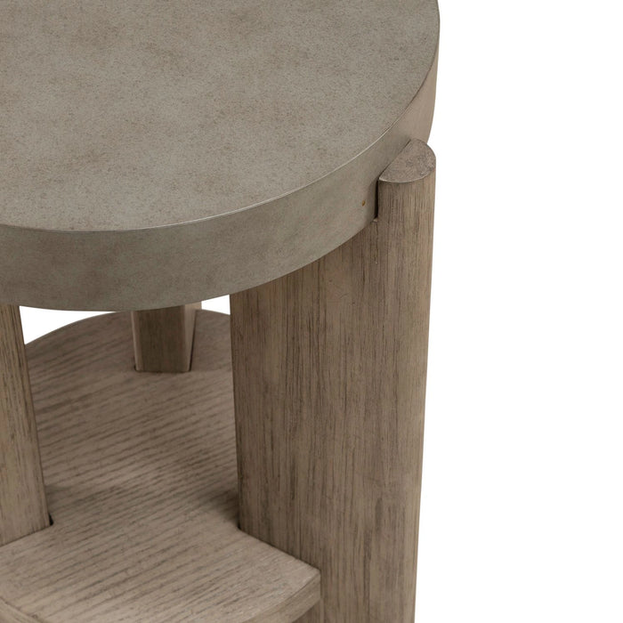 Affinity Chairside Table in Dusty Taupe with Concrete Top image