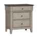 Ivy Hollow 3 Drawer Nightstand w/ Charging Station in Weathered Linen image