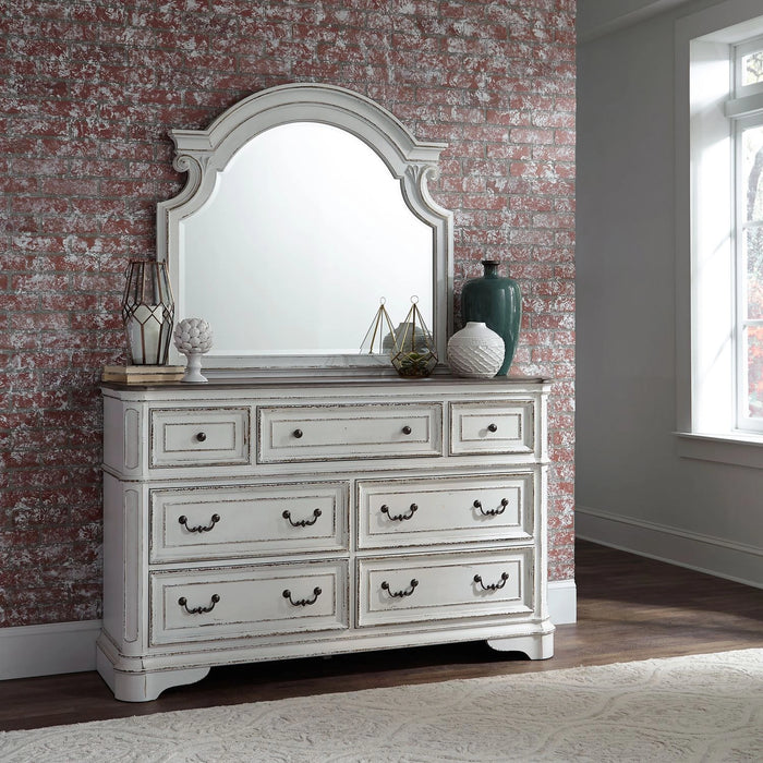 Magnolia Manor Panel Bed, Dresser & Mirror, Night Stand image