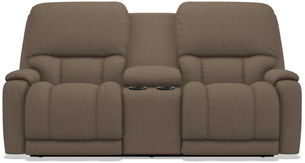 La-Z-Boy Greyson Java Power Reclining Loveseat with Headrest And Console