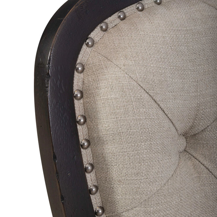 Americana Farmhouse Uph Tufted Back Side Chair - Black image