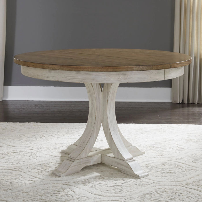 Farmhouse Reimagined 5 Piece Pedestal Table Set image