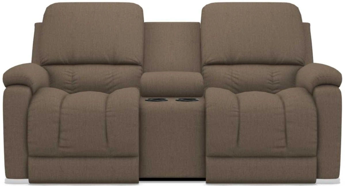 La-Z-Boy Greyson Java Power Recline La-Z-Time Full Reclining Console Loveseat