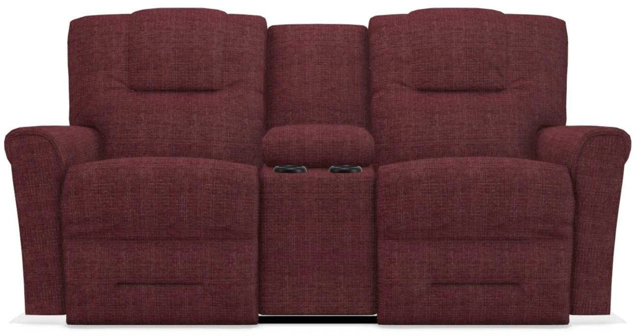 La-Z-Boy Easton Cherry Power Reclining Loveseat with Headrest And Console