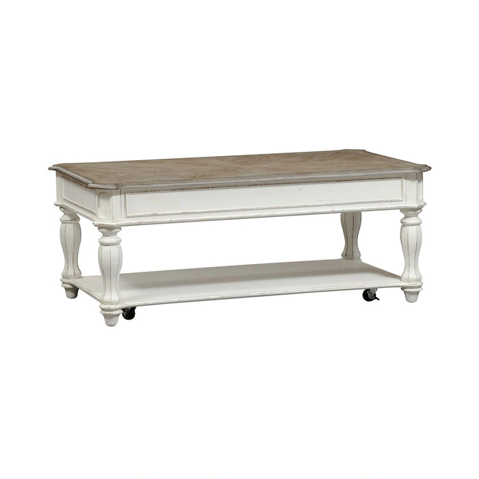 Magnolia Manor Lift Top Cocktail Table in Antique White image
