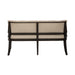 Americana Farmhouse Uph Shelter Dining Bench in Dusty Taupe & Black image