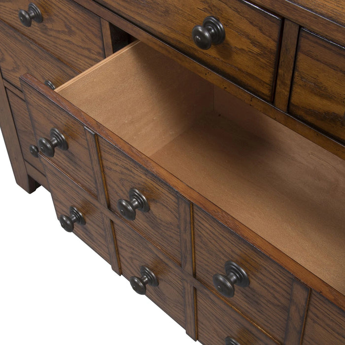 Grandpas Cabin Sleigh Bed, Dresser & Mirror image