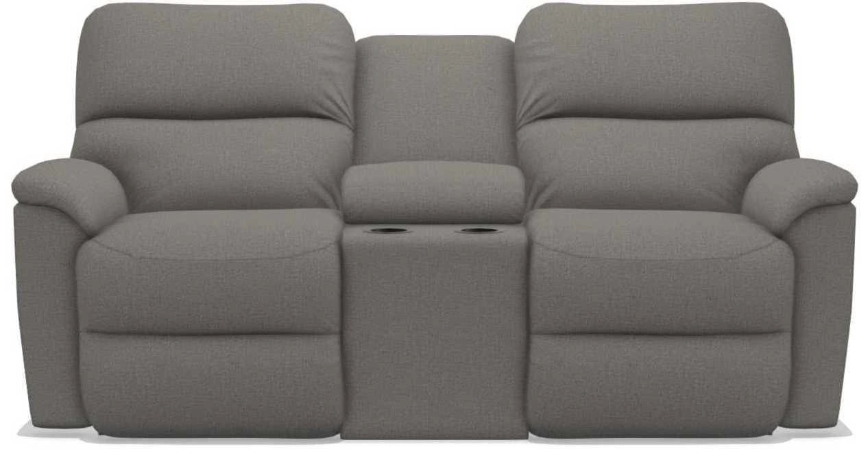 La-Z-Boy Brooks Flannel Power Reclining Loveseat with Headrest and Console