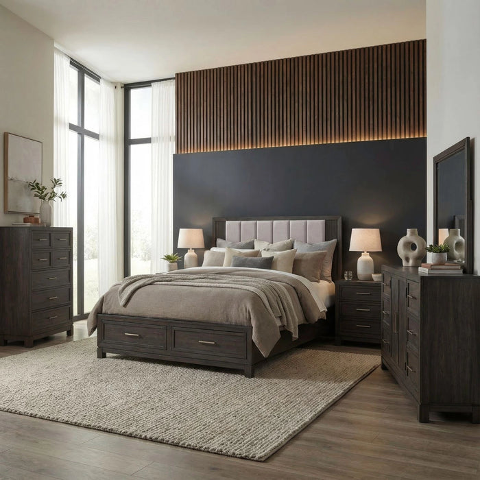 Modern Edge King Storage Bed, Dresser & Mirror, Chest, Night Stand image