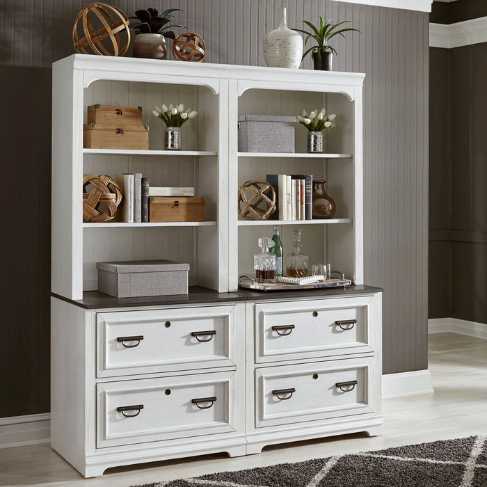 Allyson Park Bunching Lateral File Hutch in Wirebrushed White image