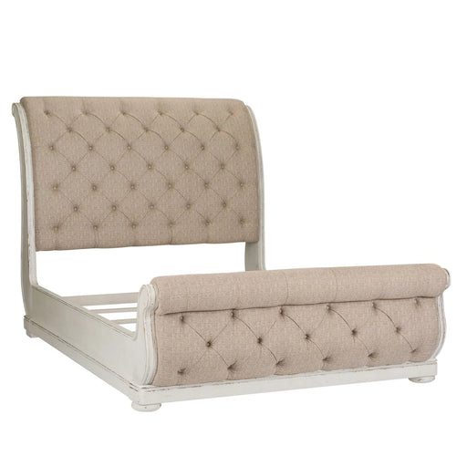 Abbey Park Uph Sleigh Bed, Dresser & Mirror, Night Stand image