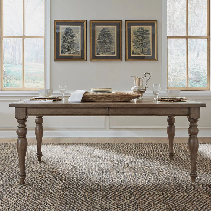 Americana Farmhouse Rectangular Leg Table in Dusty Taupe & Black image