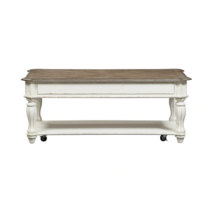 Magnolia Manor Lift Top Cocktail Table in Antique White image