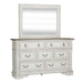 Abbey Park Panel Bed, Dresser & Mirror, Chest image