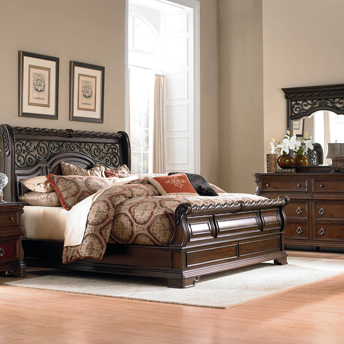 Arbor Place King Sleigh Bed, Dresser & Mirror, Night Stand image