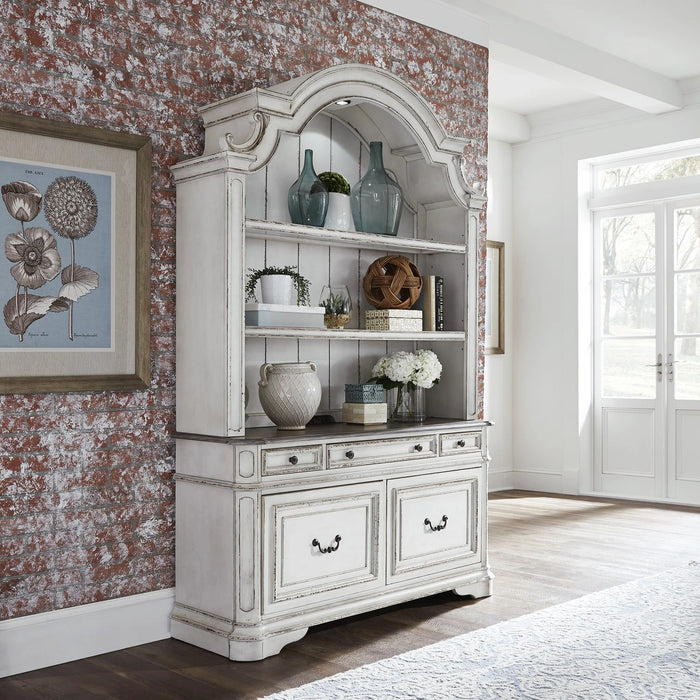 Magnolia Manor 3 Piece Desk & Hutch Set image