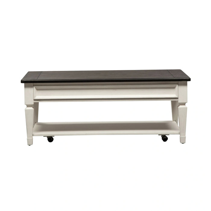 Allyson Park Rectangular Cocktail Table in Wirebrushed White image