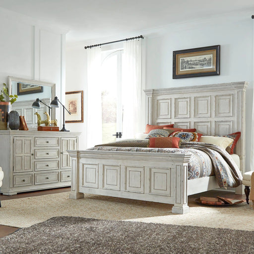 Big Valley King California Panel Bed, Dresser & Mirror image