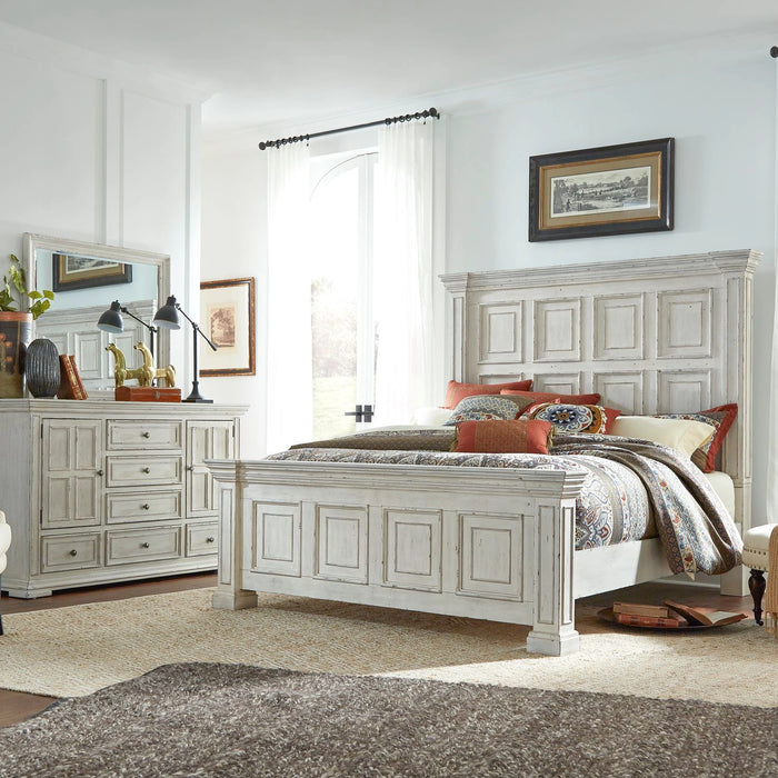 Big Valley King California Panel Bed, Dresser & Mirror image