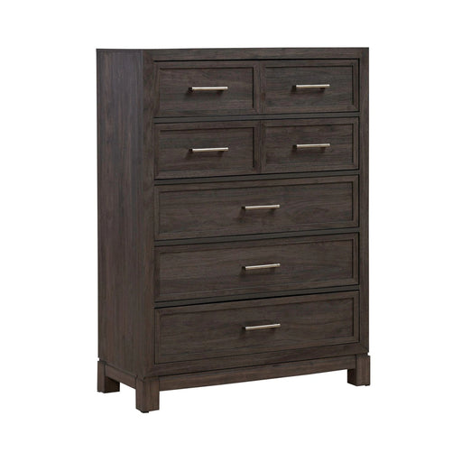 Modern Edge 5 Drawer Chest in Caffe image