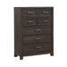 Modern Edge 5 Drawer Chest in Caffe image