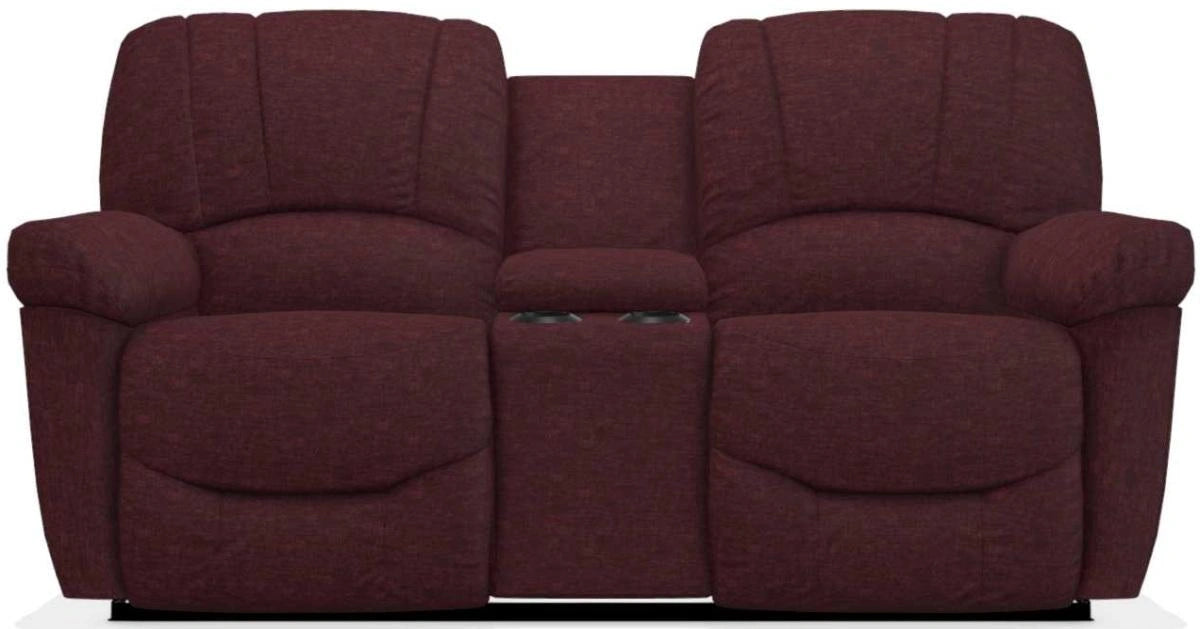 La-Z-Boy Hayes Burgundy La-Z-Time Power-Reclineï¿½ Console Loveseat with Power Headrest