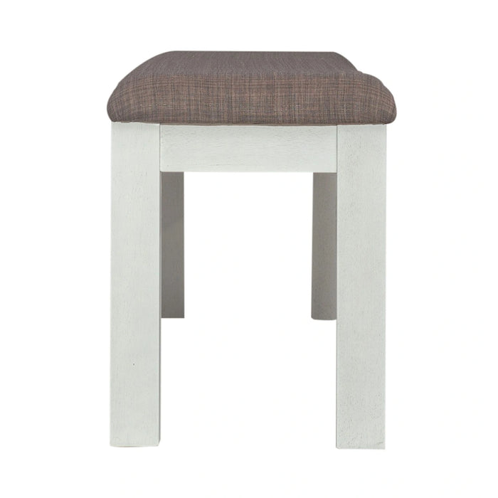 Brook Bay Uph Dining Bench in Textured White image