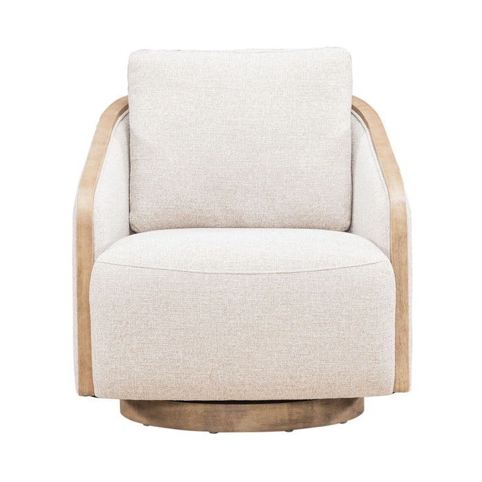 Nora Uph Swivel Accent Chair - Light Brown image