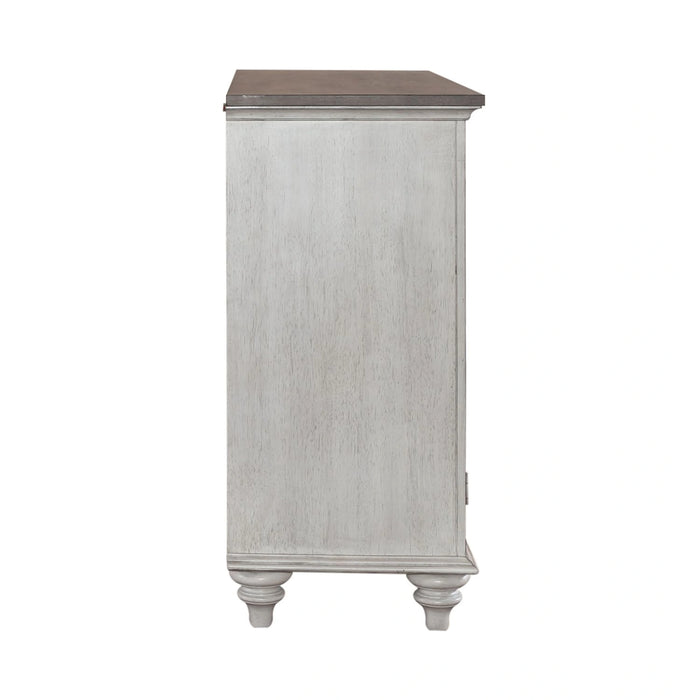 Ocean Isle Buffet in Antique White with Weathered Pine image