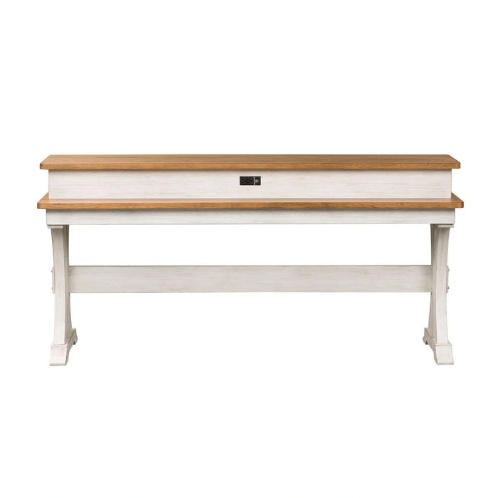 Farmhouse Reimagined Console Bar Table in Antique White image
