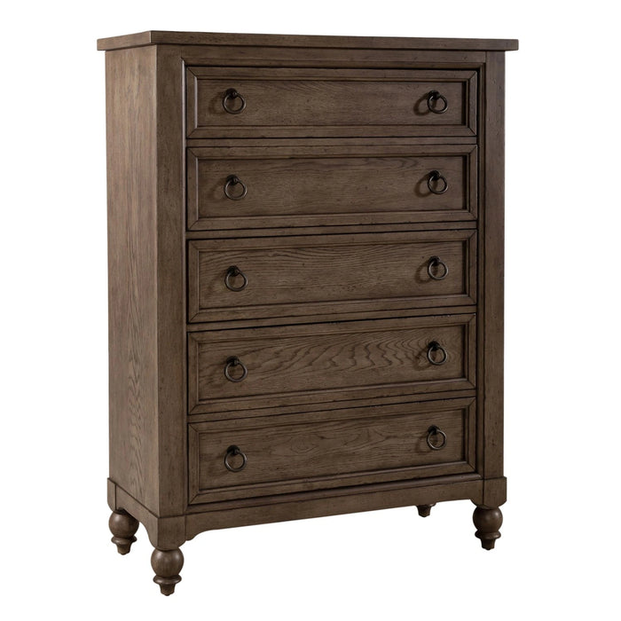 Americana Farmhouse King California Sleigh Bed, Dresser & Mirror, Chest image