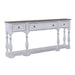 Magnolia Manor 72 Inch Hall Console Table in Antique White Base w/ Weathered Bark Tops image