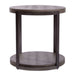 Modern View Round End Table in Gray image